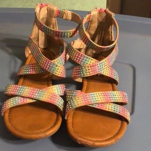 Rainbow strap sandal